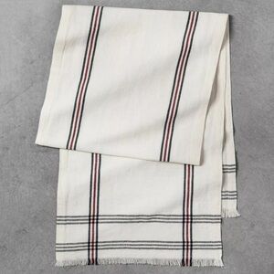 Hearth & Hand by Magnolia Holiday Christmas Linen Table Runner - Cream Red Green